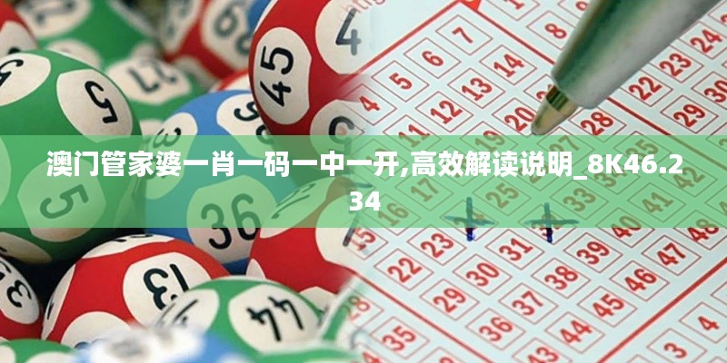澳门管家婆一肖一码一中一开,高效解读说明_8K46.234