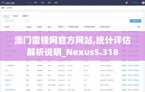 澳门雷锋网官方网站,统计评估解析说明_Nexus5.318