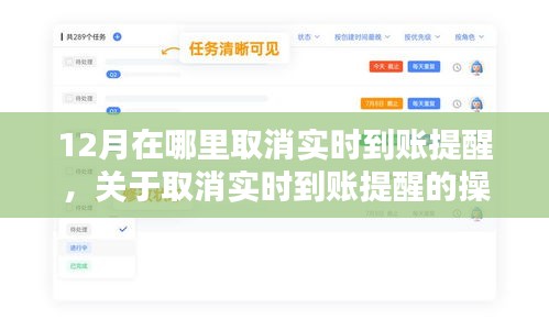 以十二月为例，如何取消实时到账提醒操作指南