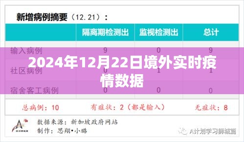境外实时疫情数据（截至2024年12月22日）