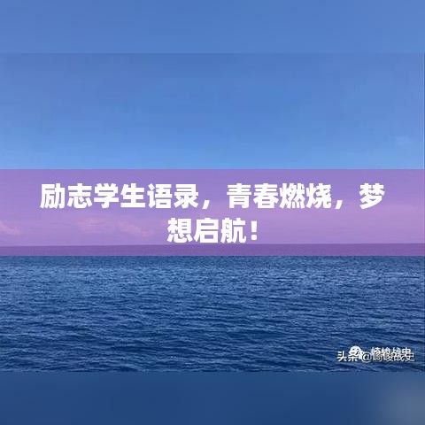 励志学生语录，青春燃烧，梦想启航！
