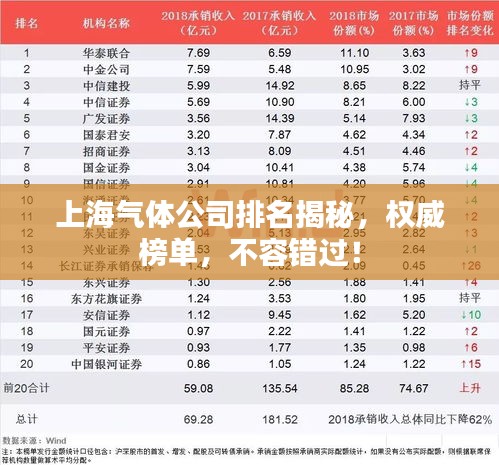 上海气体公司排名揭秘，权威榜单，不容错过！