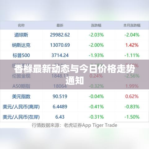 香橼最新动态与今日价格走势通知