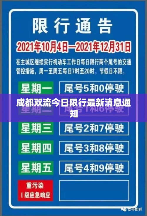 成都双流今日限行最新消息通知