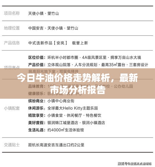 今日牛油价格走势解析，最新市场分析报告